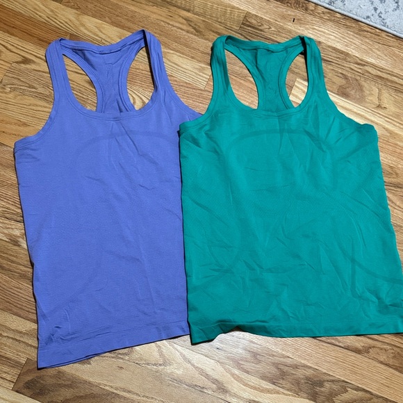 Lululemon Swiftly Tech Racerback Tank Top 2.0 bundle Purple and Kelly Green - Picture 4 of 9